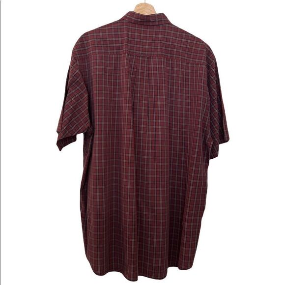 Nautica Cotton Plaid Short Sleeve Men's Button Down Size Extra Large - Picture 2 of 6